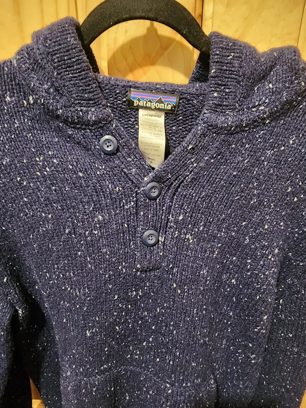 Patagonia Men’s Navy Speckled Crewneck Sweater